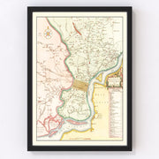 Philadelphia Vintage Map 1753