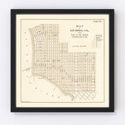 San Diego Vintage Map 1891