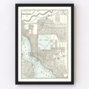 San Diego Vintage Map 1893