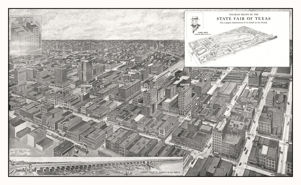 Preview of Vintage Map of Dallas, Texas 1912