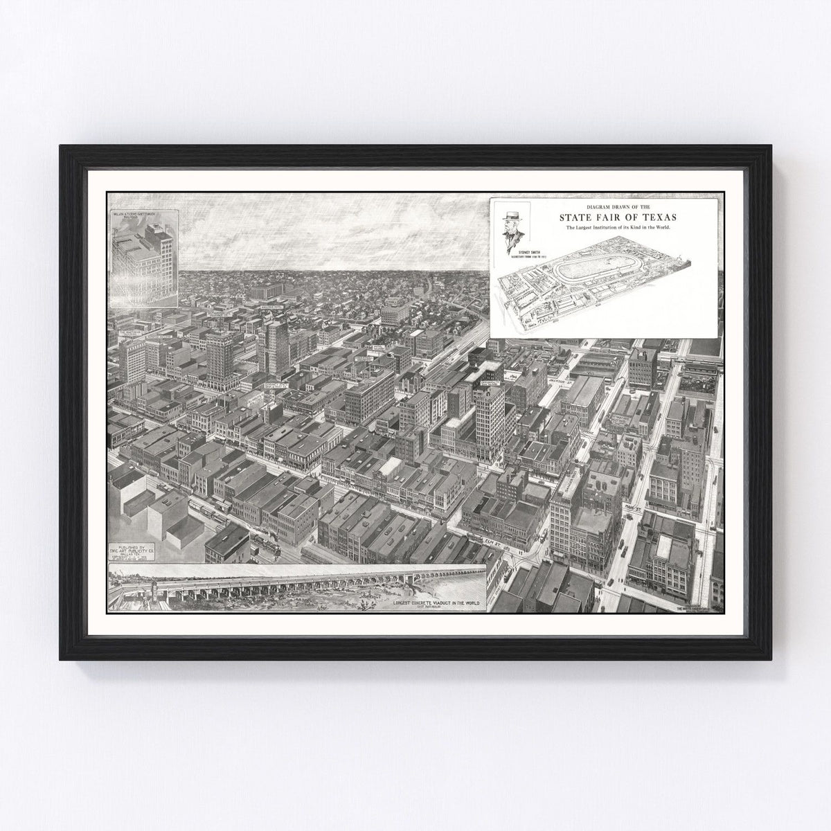 Dallas Vintage Map 1912