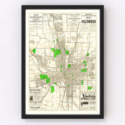 Columbus Vintage Map 1916
