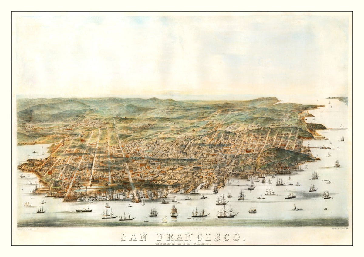 Preview of Vintage Map of San Francisco, California 1864