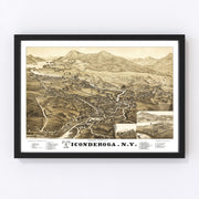 Ticonderoga Vintage Map 1884