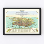 San Francisco Vintage Map 1875