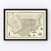 San Francisco Vintage Map 1852