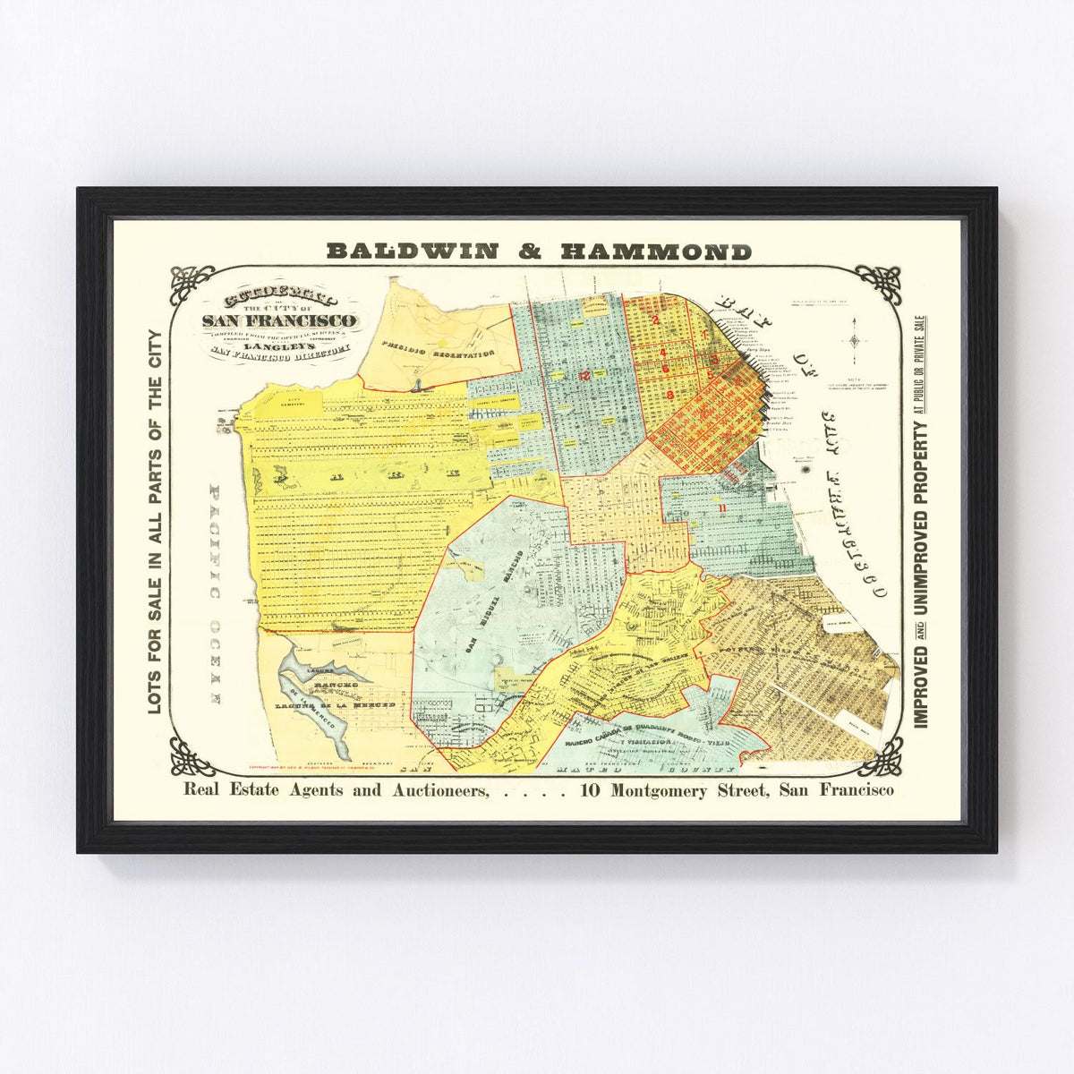 San Francisco Vintage Map 1894