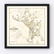 Seattle Vintage Map 1887
