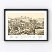 Ticonderoga Vintage Map 1891
