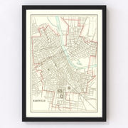 Nashville Vintage Map 1895