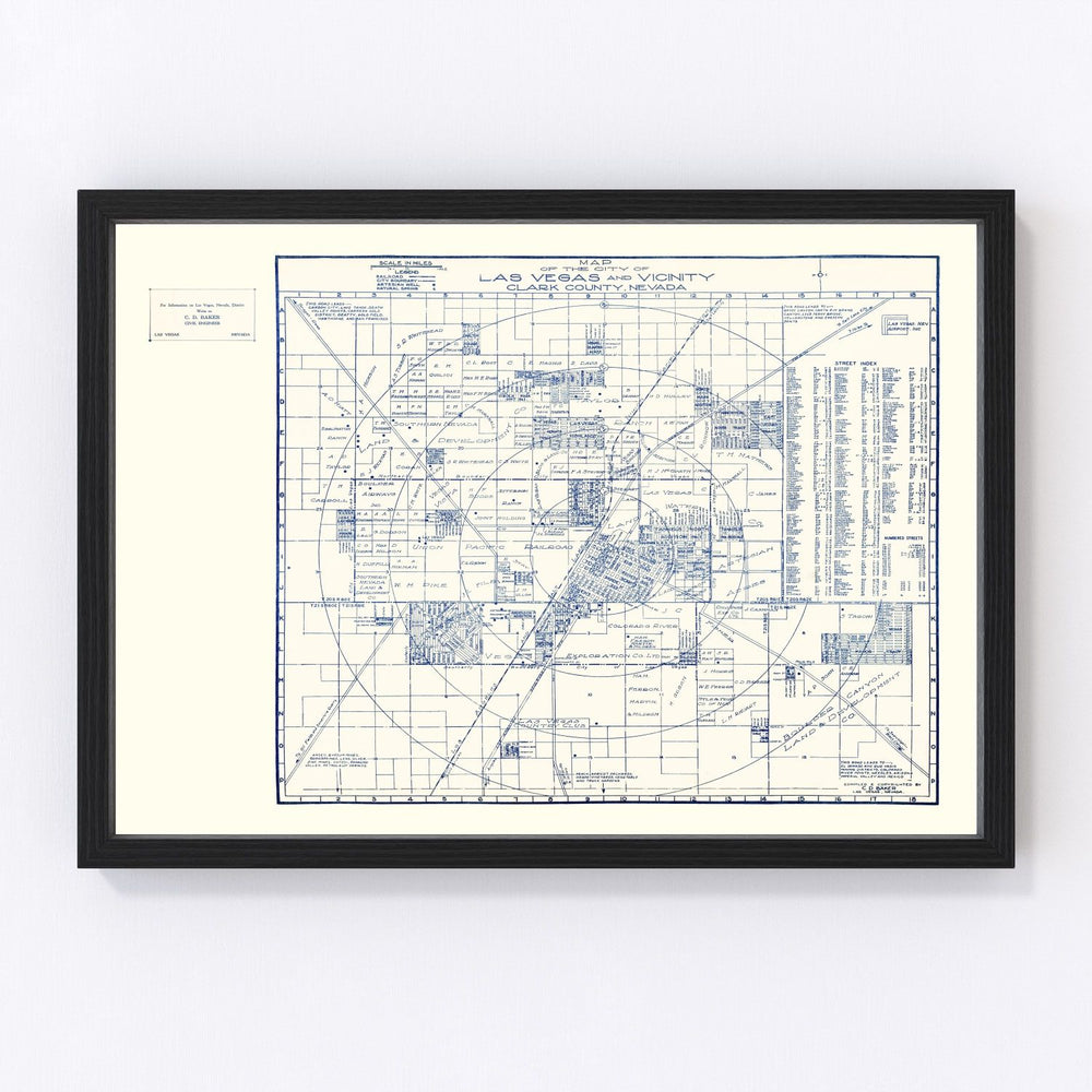 Las Vegas Vintage Map 1920