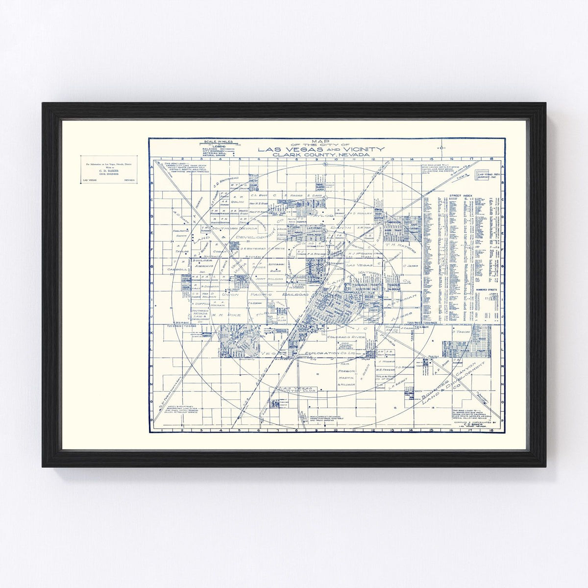 Las Vegas Vintage Map 1920