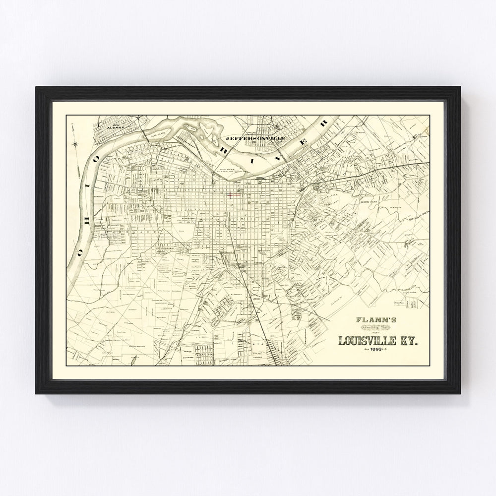 Louisville Vintage Map 1893