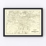 Louisville Vintage Map 1893