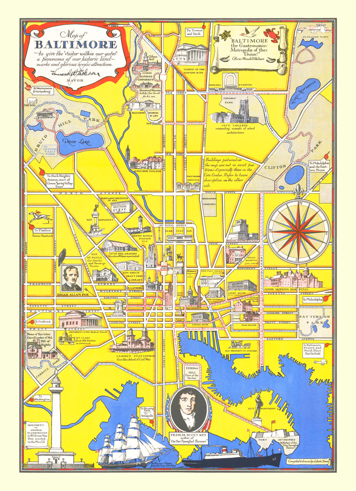 Preview of Vintage Map of Baltimore, Maryland 1935