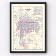 Tucson Vintage Map 1956