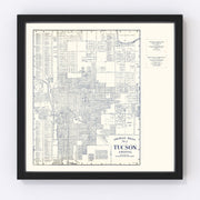 Tucson Vintage Map 1920