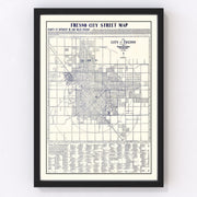 Fresno Vintage Map 1925