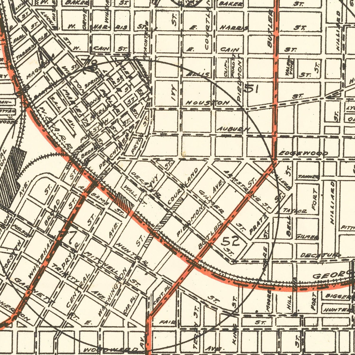 Vintage Atlanta Maps