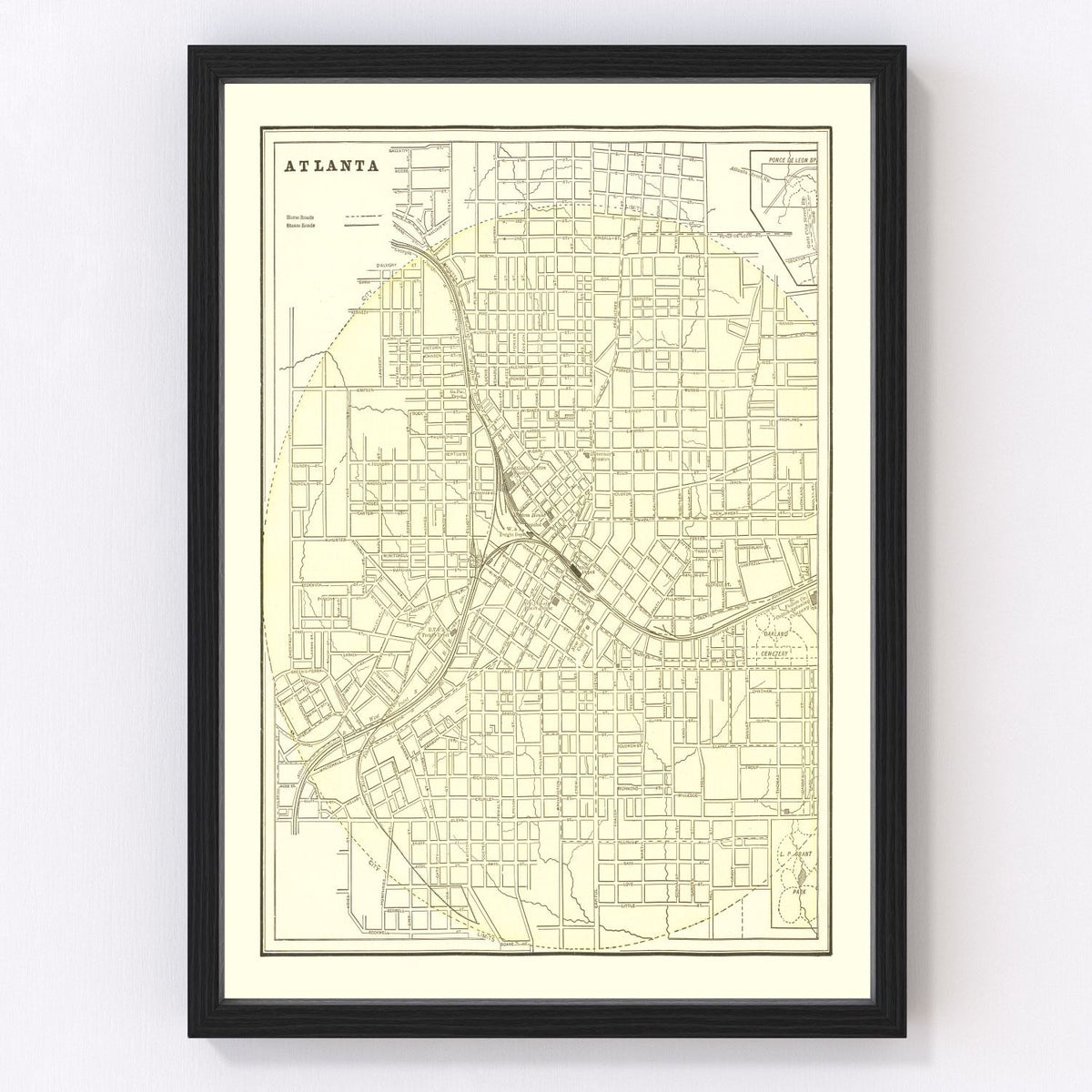 Atlanta Vintage Map 1892