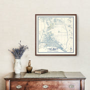 Vintage Map of Long Beach, California 1935