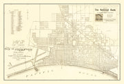 Vintage Map of Long Beach, California 1910