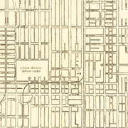 Vintage Map of Long Beach, California 1910