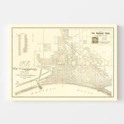 Vintage Map of Long Beach, California 1910