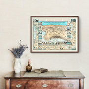 Vintage Map of Long Beach, California 1936