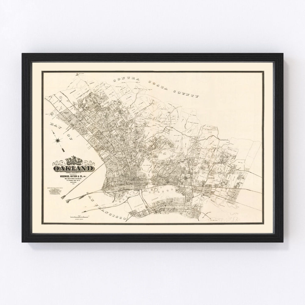 Oakland Vintage Map 1903