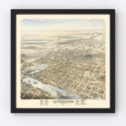 Sacramento Vintage Map 1870