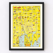 Tampa Vintage Map 1950