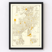 Tampa Vintage Map 1947