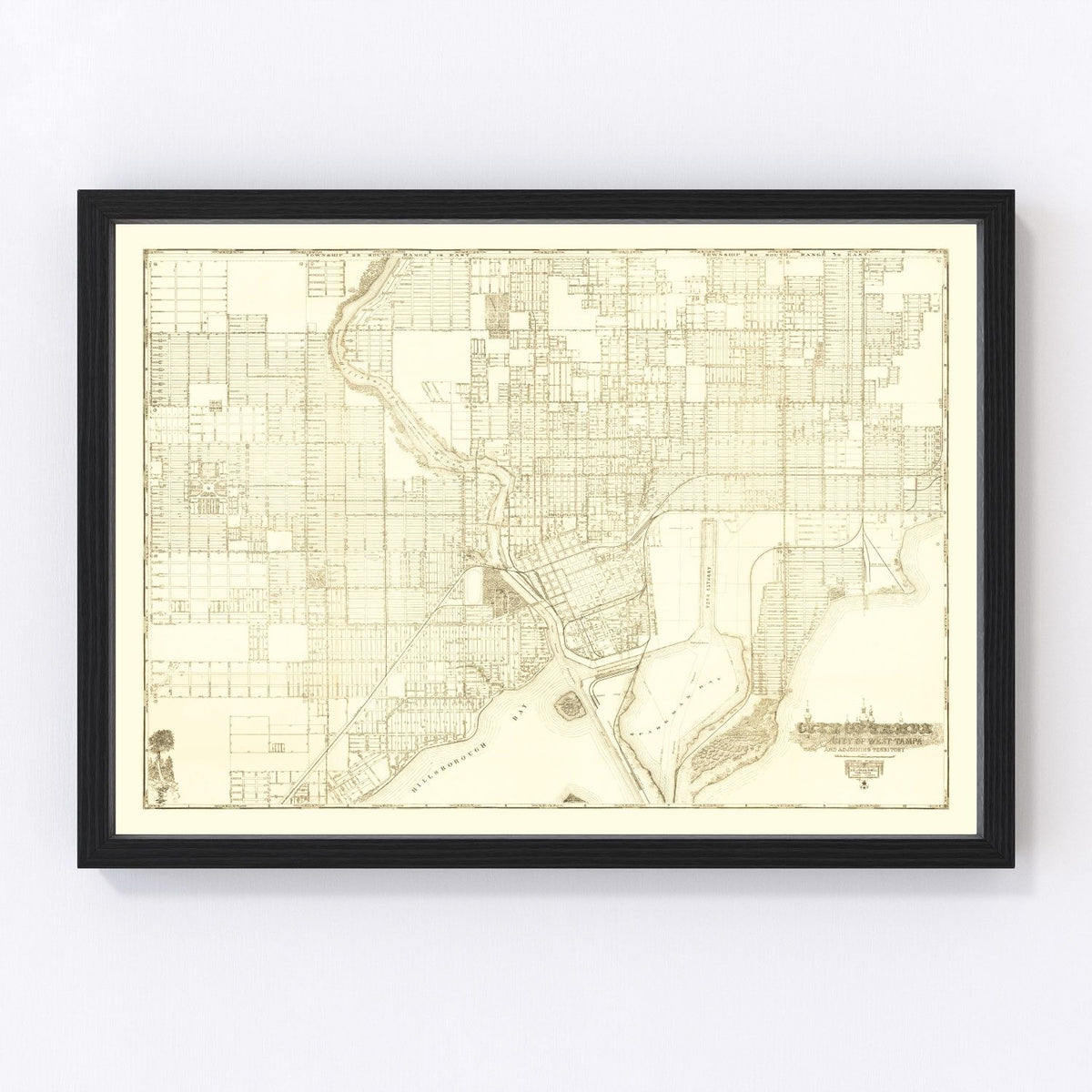 Tampa Vintage Map 1913