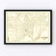 Tampa Vintage Map 1913