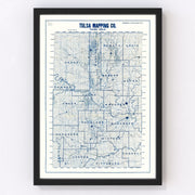 Tulsa Vintage Map 1913