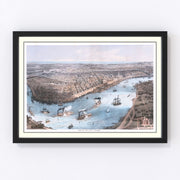 New Orleans Vintage Map 1855