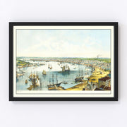 New Orleans Vintage Map 1852