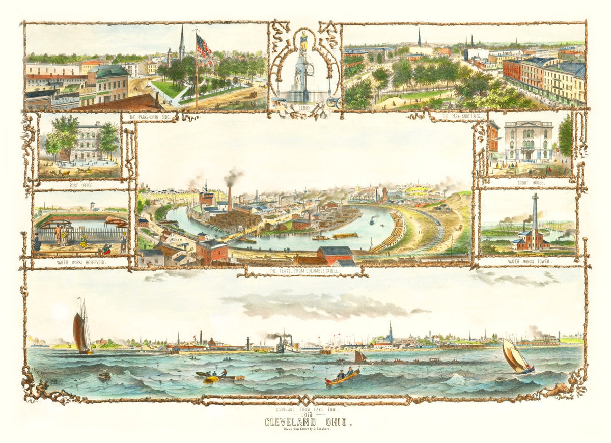 Preview of Vintage Map of Cleveland, Ohio 1873