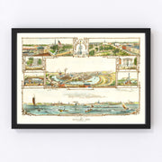 Cleveland Vintage Map 1873