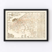 Cleveland Vintage Map 1882