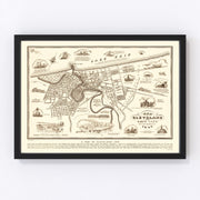 Cleveland Vintage Map 1937