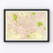 Pittsburgh Vintage Map 1912