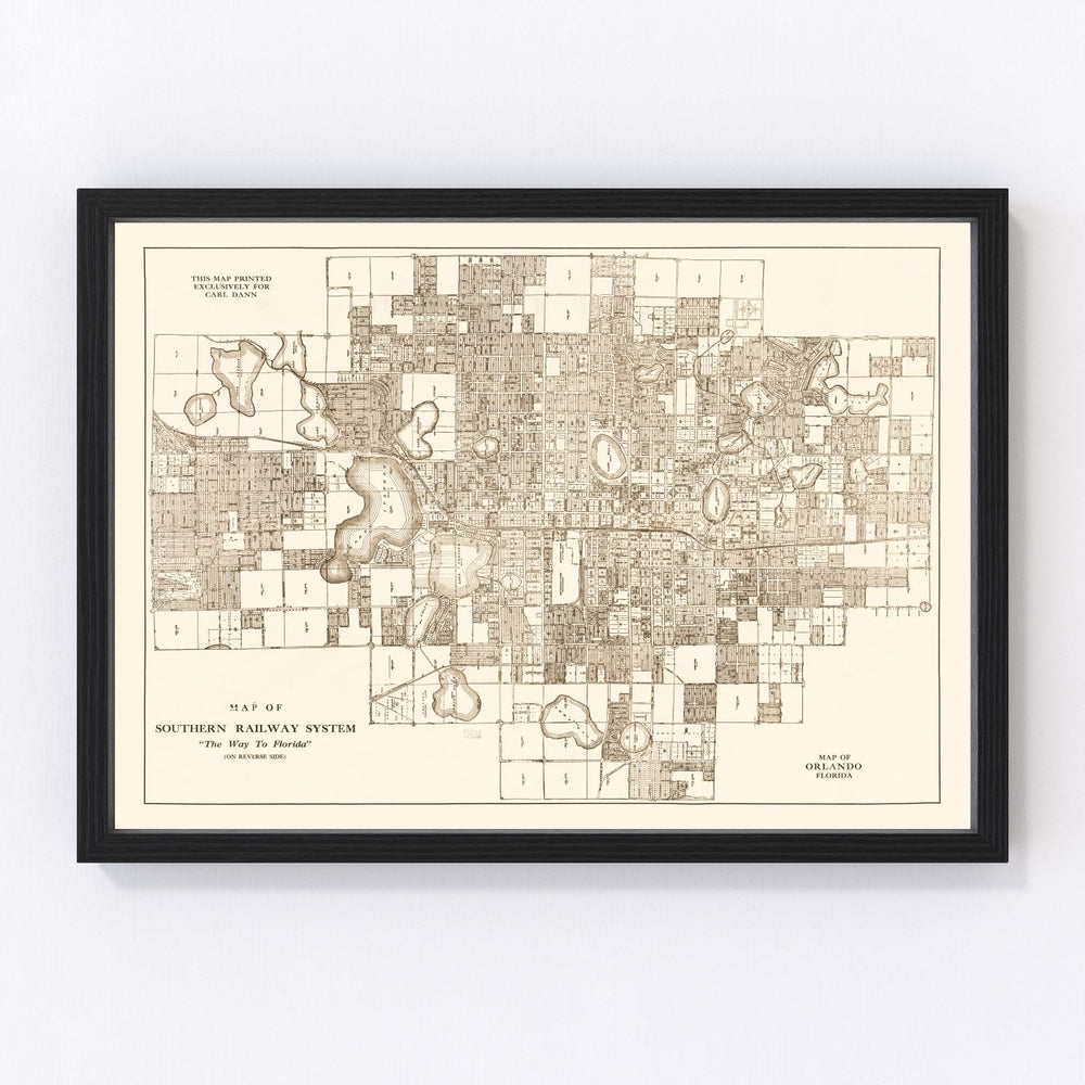 Orlando Vintage Map 1923