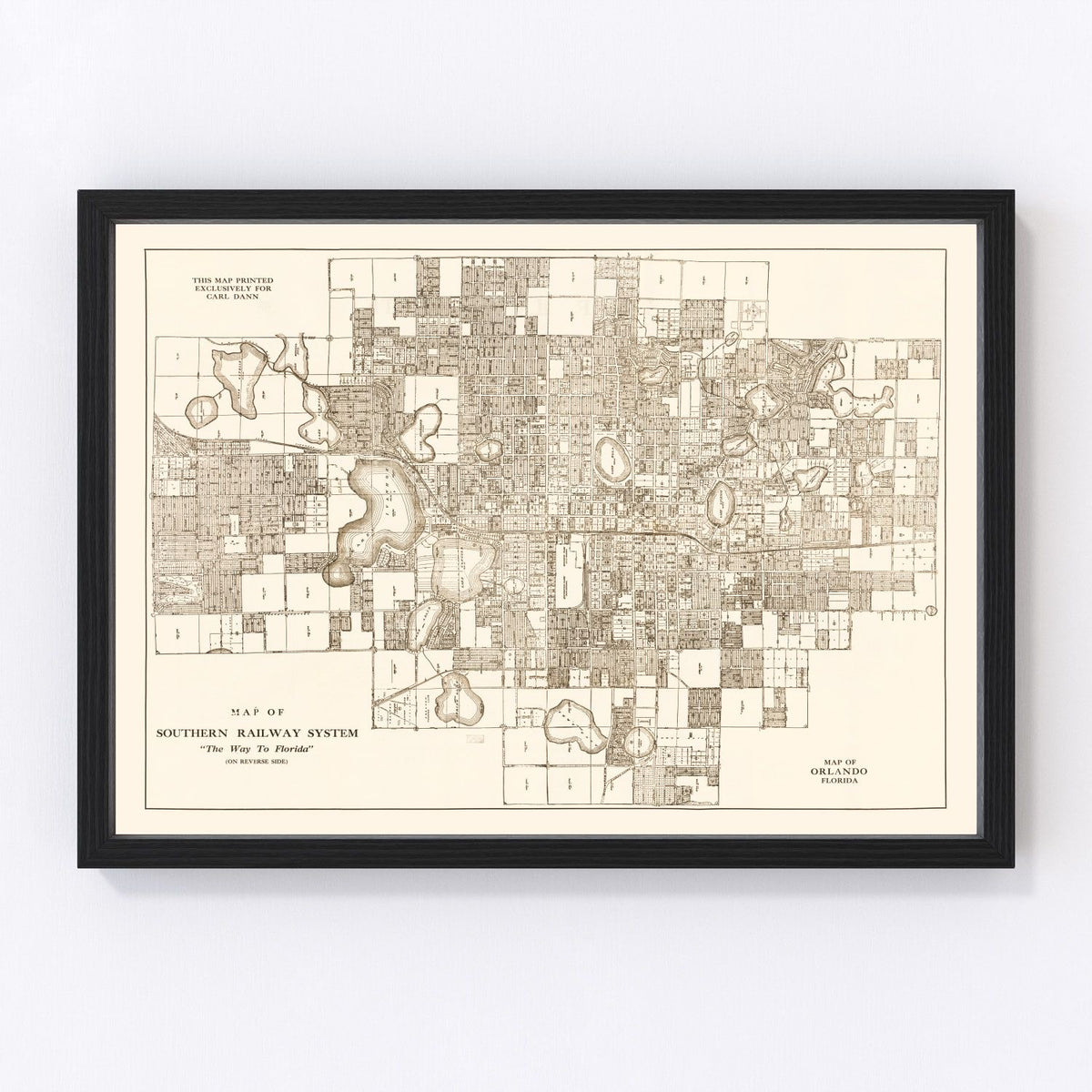Orlando Vintage Map 1923