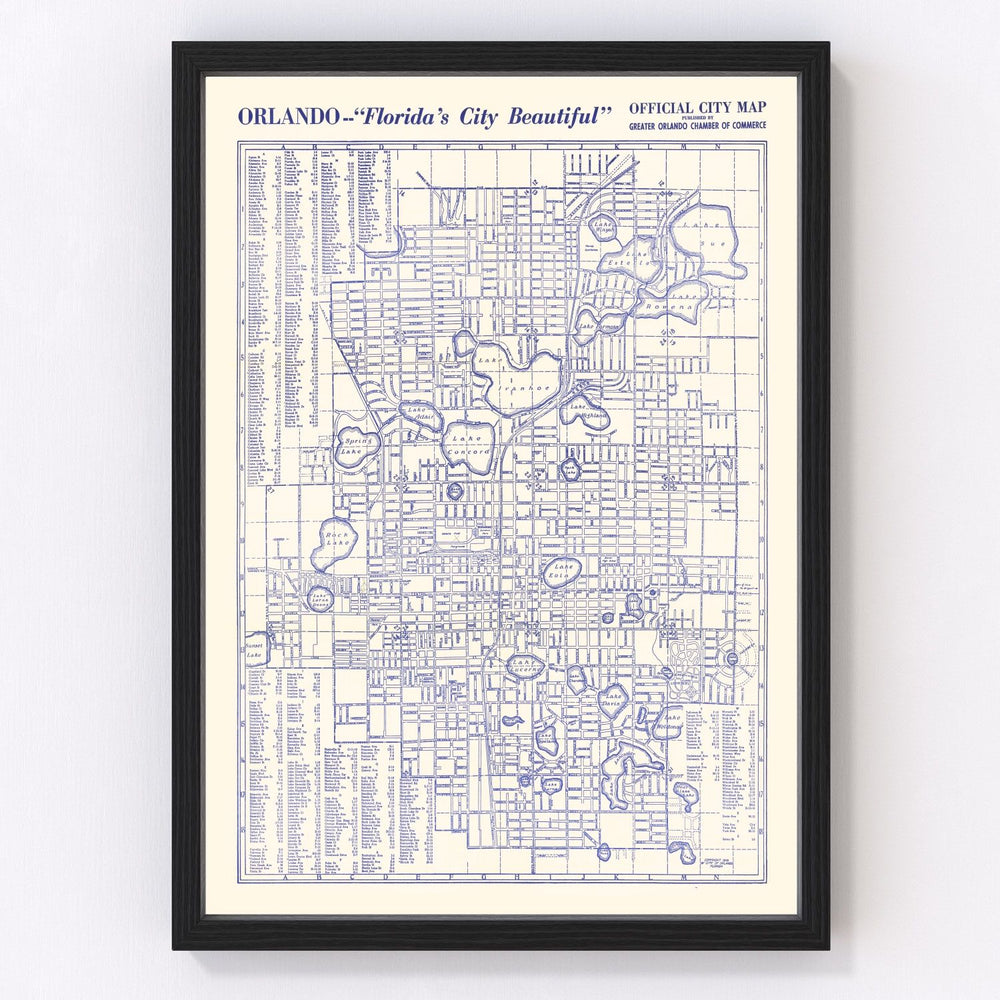 Orlando Vintage Map 1936