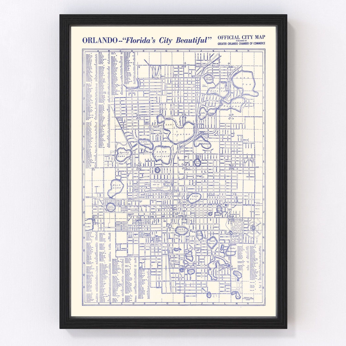 Orlando Vintage Map 1936