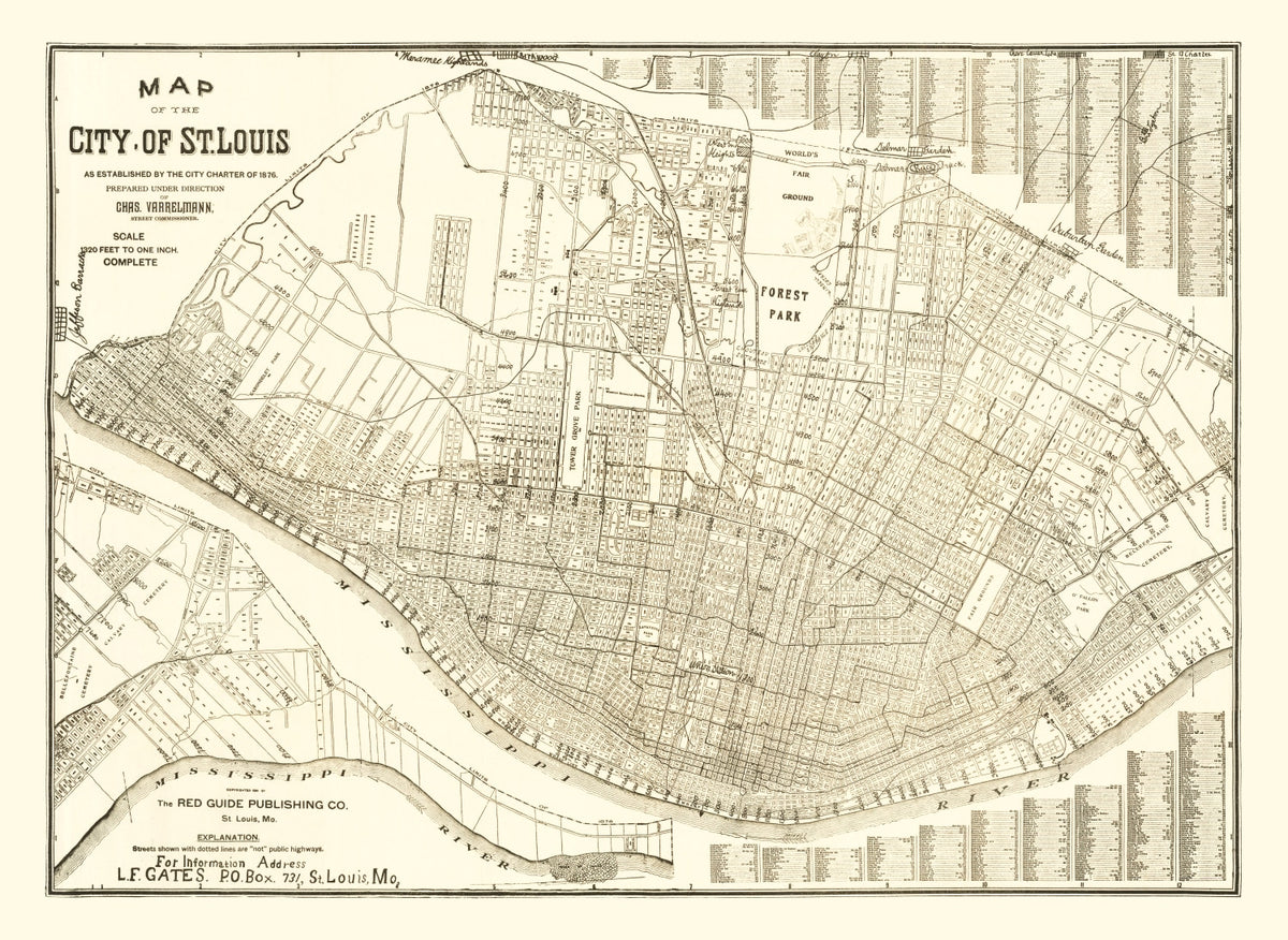 Preview of Vintage Map of St. Louis, Missouri 1901