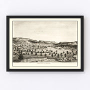 Camp Apache Vintage Map 1876