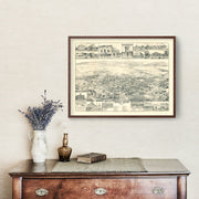 Vintage Map of Santa Rosa, California 1885